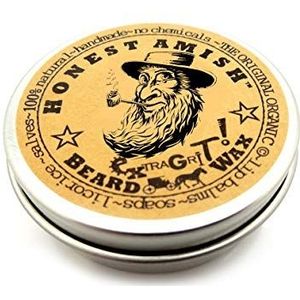 Honest Amish Extra Grit Beard Wax, natuurlijk en organisch, haarpasta en haarcontrole, wax van Honest Amish