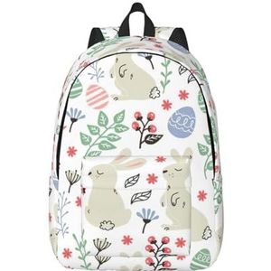 YJxoZH Gouden Lippen Print Canvas Rugzak Voor Vrouwen Reizen Rugzak Voor Mannen College Boekentas Casual Laptop Dagrugzak, Bloemen Konijntjes Vogels, S