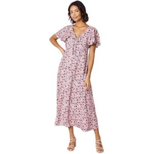Dorothy Perkins Dames/Dames Bloemen Flutter Midi Jurk, roze, 8