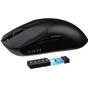 MAMBASNAKE AJAZZ AJ139PRO Superlight Draadloze Gaming Muis, 59g Ultralichte Esports Mouse, 26.000DPI, PAW3395 Sensor, 2.4G/bekabeld, PTFE Feet, Tot 300 uur accu, G502, PC/Xbox/PS, zwart