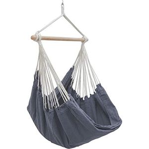 XXL Hangstoel voor 2 Personen - 185x130 Hangstoel tot 150kg Katoenen Hangmat met Draaibare
