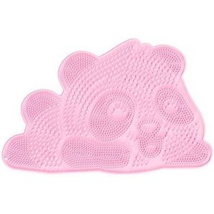 Siliconen voetenscrubber voor onder de douche, Siliconen douchevoetmat met zuignappen, veelkleurig(Pink)