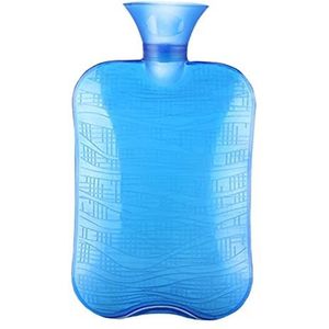 DieffematicRSD Warmwaterkruik 1000ml 2000ml Draagbare Warmwaterkruik Hoge Dichtheid PVC Warm Houden Handen Voeten Vrouwelijke Buik Warmer explosieveilige Hot Water Zakken (Color : Blue, Size : S)