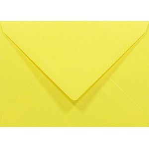 Netuno 100 stuks gele C6 enveloppen 114x162mm Rainbow 80g puntklep zonder venster voor huwelijk kerstmis wenskaarten uitnodigingen