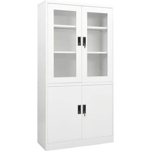 XGWKCNV Furniture select-Kantoorkast Wit 90x40x180 cm Staal