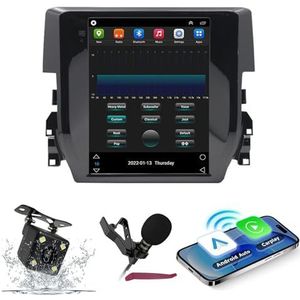 Android 15 Autoradio Navi voor H-onda Civic (2015) 9,7 ""Touchcreen DVD Multimedia Speler met Draadloze Carplay GPS Navigatie FM BT Ontvanger 5G-WiFi HIFI SWC DSP MIC,8g+128g