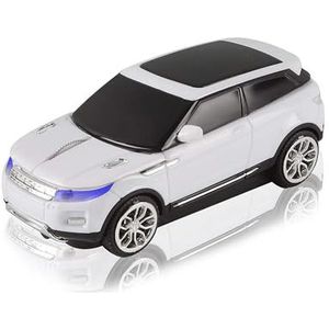 CHUYI Draadloze 2.4ghz Sport Auto SUV Vorm Muis Optische Muis Muizen Ergonomisch Ontwerp voor Computer Laptop Wit