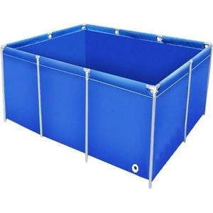 Canvas Water Storage Tank Canvas visvijver wateropslagzeil met afvoerklep, veelkleurig, verschillende maten(Blue,26.2x9.8ft(8x3m))