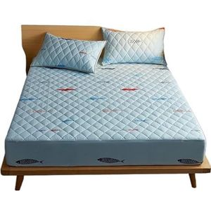 Waterdichte matrasbeschermer, gewatteerd waterdicht hoeslaken met elastische queensize kingsize matrashoes, gekleurde lakens (kleur: Haidishijie, maat: eenpersoons, 90 x 200 x 30 cm)