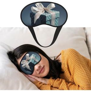 Slaapmasker voor dames en heren, verduisterende oogmaskers om te slapen, blinddoek blauw geschenkdoos slaapmasker, zijslaper oogbedekking voor meditatie, lichtblokkering, reisbenodigdheden