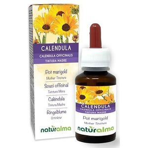 Goudsbloem (Calendula officinalis) bloemhoofdjes (bloemen) Alcoholvrije moedertinctuur Naturalma - Vloeibaar extract druppels 60 ml - Voedingssupplement - Veganistisch
