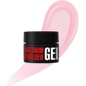 K Professional Medium Builder Gel Milky Pink UV LED - Builder Gel Naakt, Versterking 13 ml