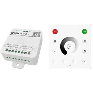 SP630E DC5V-24V All-in-One LED Controller SPI Pixel 5-kanaals RGB RGBW PWM Licht WS2811 5050 3528 FCOB 2.4G afstandsbediening (SP630E en RC1)