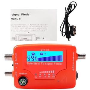2-in-1 satelliet- en tv-signaalzoeker Draagbare tv-antenne Signaalsterktemeter Signaalzoeker met kompas Alarmzoemer Gemakkelijk mee te nemen