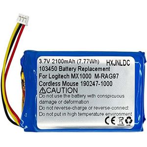 DC 3.7v 2100mAh Oplaadbare Lithium Batterij Vervanging voor Logitech MX1000 MX-1000 M-RAG97 Draadloze Bluetooth Muis 190247-1000, 190247-B000, L-LB2, NTA2253