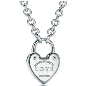 Damesmode-sieraden van hoge kwaliteit 925 sterling zilver hartvormige pijl ketting Set bruiloft Valentijnsdag cadeau-necklace_b
