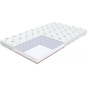 Izer Matras, 80 x 190 cm voor kinderen, H2-H3 boekweit en kokos, Della, schuimmatrassen, 9 cm dikte voor kinderbed, kindermatras, 80 x 190 cm, schuimmatras T25, bedmatras