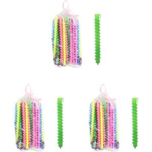 3 set van Krulstangen Plastic Spiraal Haar Perm Roller Kapper Kappers Styling Salon Gereedschap Willekeurige Kleur, Grote Hollow