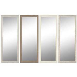 Home ESPRIT Wandspiegel wit bruin beige grijs glas polystyreen 36 x 2 x 95,5 cm (4 stuks)