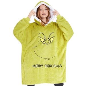 The Grinch - Oversized Fleece Hoodie - Groen - Dames Loungewear