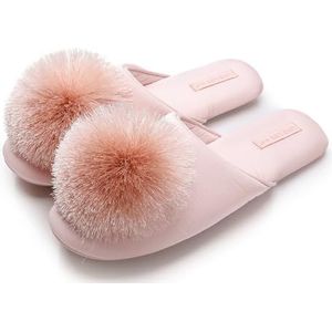Doucheschoenen, Warme winterpantoffels for dames - comfortabele binnenhuisschoenen for thuis(Pink,37 EU)