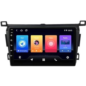 Android 14 autonavigatie in-dash autoradio-ontvanger voor Toyota RAV4 2013-2018 dubbel Din 9 inch touchscreen autoradio met satellietnavigatie Bluetooth handsfree RDS SWC(H 4Core 1+32G)