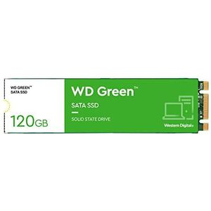 WD Green SATA SSD M.2 Behuizing 120 GB - Schokbestendig, Acronis True Image Edition Software, SLC Caching, F.I.T. Lab, Leessnelheden Tot 545 MB/s, 3 Jaar Beperkte Garantie