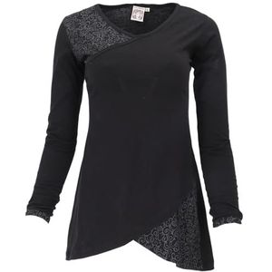 Guru-Shop, Hippie Mini-jurkje Chic, Tuniek, Zwart, Katoen, Size:XL (42), Korte Jurken