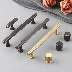 LIANKUOD Massief messing meubelgrepen kledingkast dressoir kast trek lade schoenendoos wijnbar trekt knoppen hardware pull 1 stuk (kleur: C-3580-128-brons)