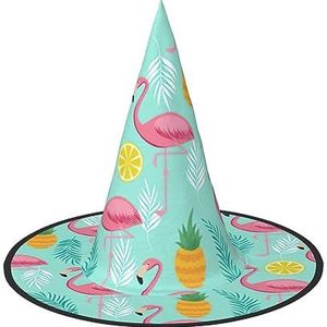EdWal Boeiende Halloween-hoed: griezelige heks en tovenaar feestpet, voor Halloween-feestdecoratie - flamingo
