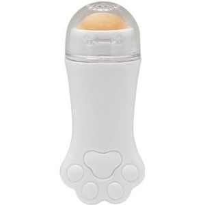 ZAYUI® Kattenpootvormige olieabsorberende bal, natuurlijke rozenkwarts gezichtsroller, huidverzorgingsgereedschap, geschikt voor een doffe en vette huid, hydraterend en verstevigend, lichtgewicht