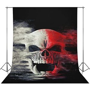 Screaming Demon Skull Fotografie Achtergrond Doek Professionele Fotoshoot Achtergrond Gordijn voor Video Studio 142 cm x 299 cm