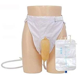 YNGJUEN Urinezak urinoir plashouder morsbestendig herbruikbare draagbare urine collector tas/bed oude man/urine-incontinentie (maat : oude man)