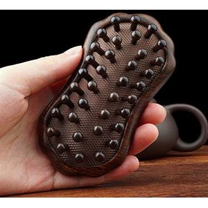 Hoofdhuid Meridiaan Massage Kam Sandelhout Luchtkussen Borstel Breedte Tanden Hoofd Acupunctuur Massager Bloedcirculatie Anti Haarverlies 1 Stks