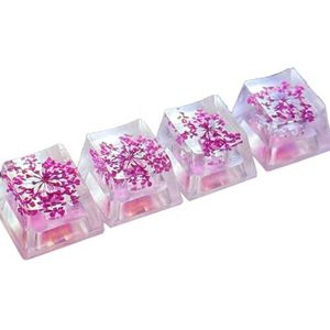 Gissroys Alleen Keycap Laat Droge Bloemen Patroon Doorschijnende Keycap ESCs Keycaps Voor Mechanische Toetsenborden Installatie