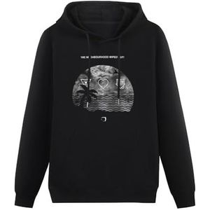 The Neighbourhood Wiped out and I Love You Hoodies Long Sleeve Pullover Loose Hoody Sweatershirt Black L