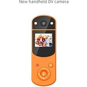 Handheld DV Action Camera, Multifunctionele 1080P digitale camera, Actiecamera 4K, Draai de Selfie Lens Recoring MP3-speler camera(Color:Orange)