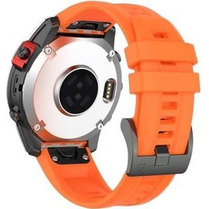 Horlogeband geschikt for Garmin Fenix ​​7 6 5 7s 6s 5s 7x 6x 5x Smartwatch 20MM 22MM 26MM geschikt for Fenix ​​7X 7 officiële stijl horlogeband polsband (Color : Orange, Size : Forerunner 935)