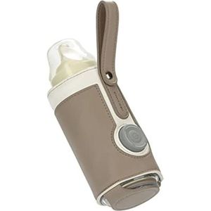 USB Melk Water Warmer Tas, Flessenwarmer Heater Keeper, Draagbare Water Cup Verwarming Warmer Cover voor Thuis Buiten Auto Reizen (Bruin)