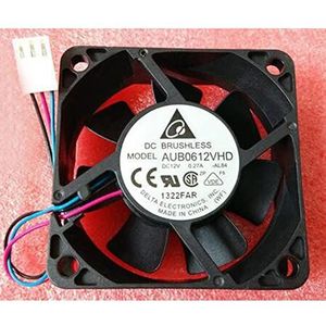 Delta 6020 AUB0612VHD AL84 DC12V 0.27A 60 * 60 * 20MM 3line Projector Cooling Fan