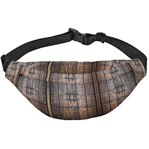 Wereldkaart Reizen Running Grote Crossbody Bag Waistpack Mode Leuke Taille Rugzak Outdoor Sport Waistpack, Rustieke Kraam Houten Deur, One Size