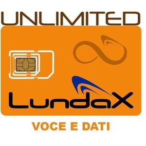 LundaX® Onbeperkte simkaart voor gegevens en stem 5G/4G | De enige echte onbeperkte simkaart, stopt en vertraagt nooit. Ideaal voor alle apparaten | routers, telefoons, videobewaking, alarmen enz. |
