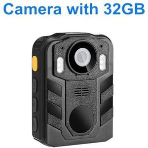 Mini Body Cameram, Body Camera Z09L 1296P HD Video Recorder 2650mAh Oplaadbare Batterij Met Basis 128G TF-kaarten IR Nachtzicht Wearable Mini Ca voor Pet Walking, Werk, Reizen(Nero)