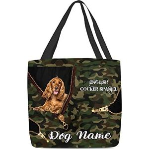 177 Strandtas Gepersonaliseerde Hond Hobo Schoudertas Casual Boodschappentas Opvouwbare Dagelijkse Tas Voor School, Werk, Zwemmen, 15X50X40cm, Draagtas1462, 15x50x40cm