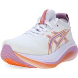 Asics - Gel Nimbus 27 - Hardloopschoenen - Wit Violet Oranje - Demping Technologie