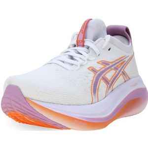 Asics - Gel Nimbus 27 - Hardloopschoenen - Wit Violet Oranje - Demping Technologie