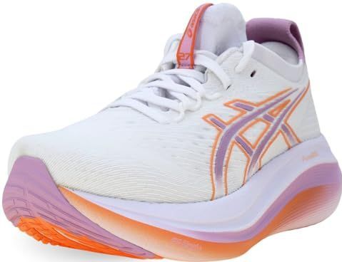 Asics - Gel Nimbus 27 - Hardloopschoenen - Wit Violet Oranje - Demping Technologie