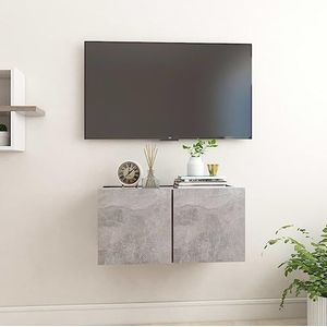 SMTSEC Hangende tv-kast Beton Grijs 60x30x30 cm