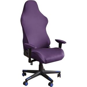 NLCYYQ Hoes voor bureaustoel, fluwelen computerstoelhoes, rekbare roterende stoelhoes, verwijderbare draaibare hoes, baasstoelhoes, beschermers, hoge rug, groot (Camel, Large