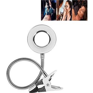 Tattoo Reading Light, Eyebrow Tattooing Cold Light Lamp with USB Charging Port and Clip for Eyebrow/Tattoo/Manicure/Eyelash Extension